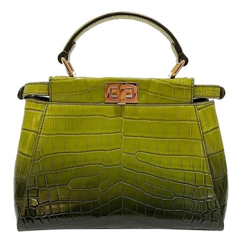 fendi baguette crocodile|Fendi peekaboo crocodile.